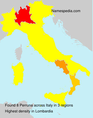 Surname Perruna in Italy Surname Perruna in Italy