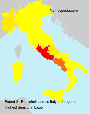 Surname Persichelli in Italy Surname Persichelli in Italy