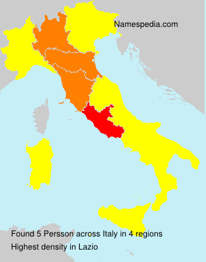 Surname Persson in Italy Surname Persson in Italy