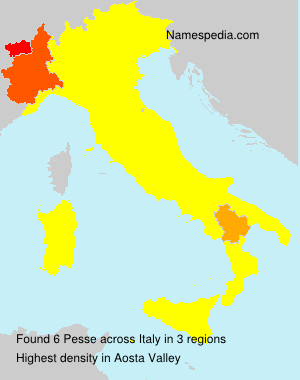 Surname Pesse in Italy Surname Pesse in Italy