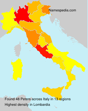 Surname Peters in Italy Surname Peters in Italy