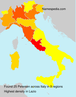 Surname Petersen in Italy Surname Petersen in Italy
