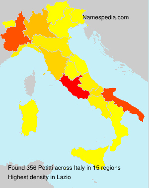 Surname Petitti in Italy Surname Petitti in Italy