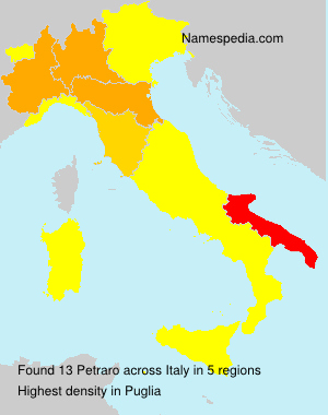 Surname Petraro in Italy Surname Petraro in Italy