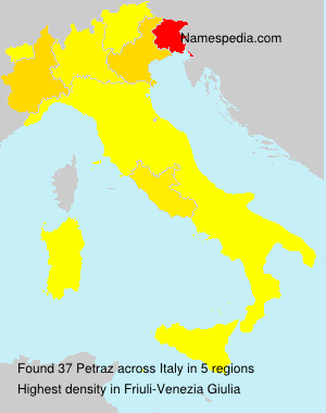 Surname Petraz in Italy Surname Petraz in Italy