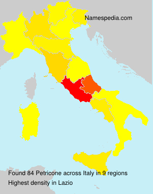 Surname Petricone in Italy Surname Petricone in Italy