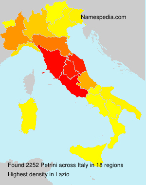 Surname Petrini in Italy Surname Petrini in Italy