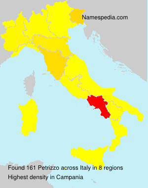 Surname Petrizzo in Italy
