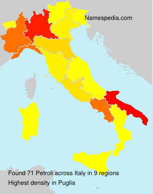 Surname Petroli in Italy Surname Petroli in Italy