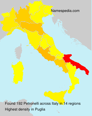 Surname Petronelli in Italy Surname Petronelli in Italy