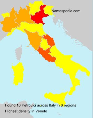 Surname Petrovici in Italy Surname Petrovici in Italy