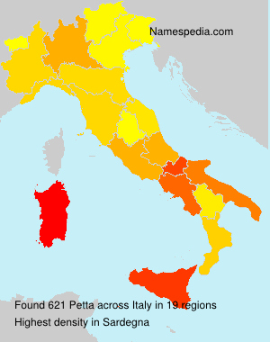 Surname Petta in Italy Surname Petta in Italy