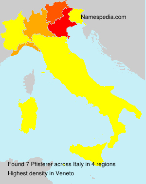 Surname Pfisterer in Italy Surname Pfisterer in Italy