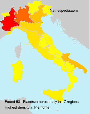 Surname Piacenza in Italy Surname Piacenza in Italy