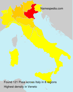 Surname Piaia in Italy