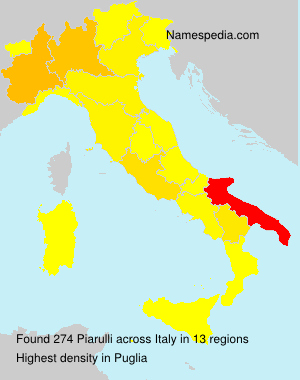 Surname Piarulli in Italy Surname Piarulli in Italy