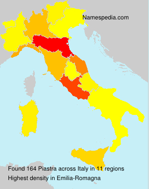 Surname Piastra in Italy Surname Piastra in Italy