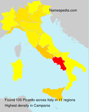 Surname Picardo in Italy Surname Picardo in Italy