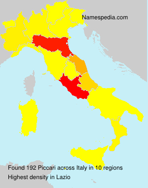 Surname Piccari in Italy Surname Piccari in Italy