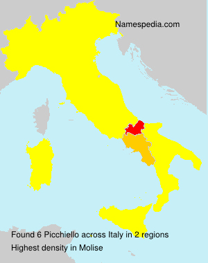 Surname Picchiello in Italy Surname Picchiello in Italy