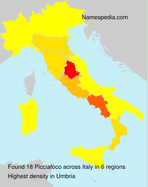 Surname Picciafoco in Italy Surname Picciafoco in Italy