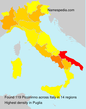 Surname Piccininno in Italy Surname Piccininno in Italy