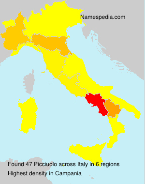 Surname Picciuolo in Italy Surname Picciuolo in Italy