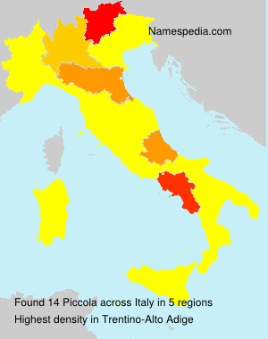 Surname Piccola in Italy Surname Piccola in Italy