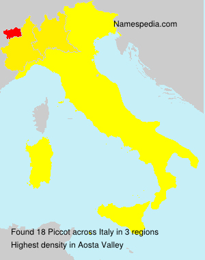Surname Piccot in Italy Surname Piccot in Italy