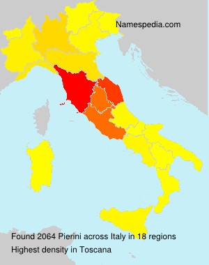 Surname Pierini in Italy Surname Pierini in Italy