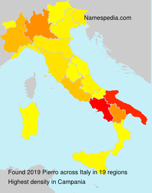 Surname Pierro in Italy Surname Pierro in Italy