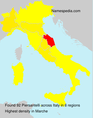 Surname Piersantelli in Italy