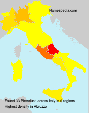 Surname Pietroiusti in Italy Surname Pietroiusti in Italy