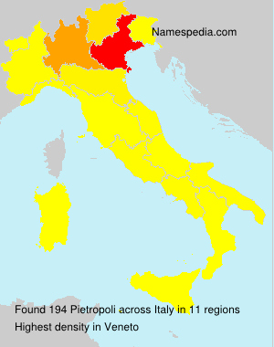 Surname Pietropoli in Italy Surname Pietropoli in Italy