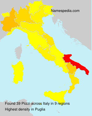 Surname Piizzi in Italy Surname Piizzi in Italy