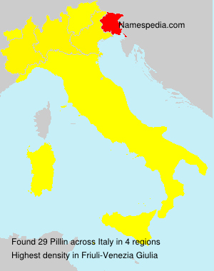 Surname Pillin in Italy Surname Pillin in Italy