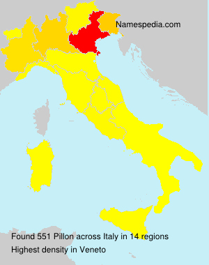 Surname Pillon in Italy Surname Pillon in Italy
