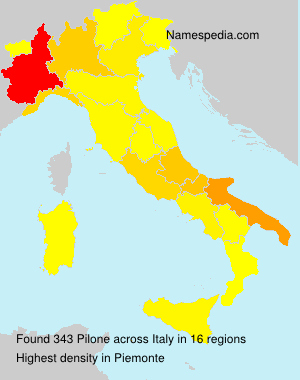 Surname Pilone in Italy Surname Pilone in Italy