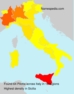 Surname Pilotta in Italy Surname Pilotta in Italy