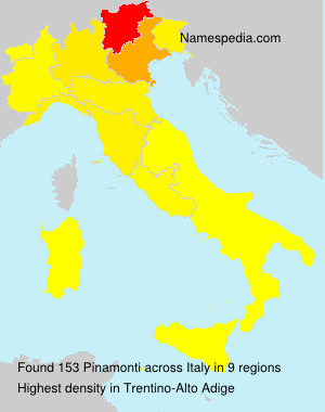 Surname Pinamonti in Italy Surname Pinamonti in Italy