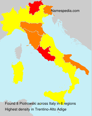 Surname Piotrowski in Italy Surname Piotrowski in Italy