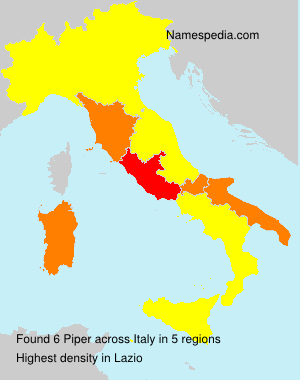 Surname Piper in Italy Surname Piper in Italy
