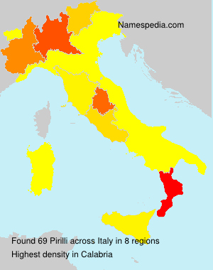 Surname Pirilli in Italy Surname Pirilli in Italy