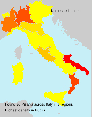 Surname Pisarra in Italy Surname Pisarra in Italy