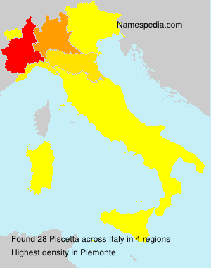 Surname Piscetta in Italy Surname Piscetta in Italy