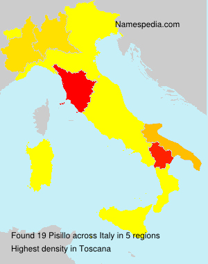 Surname Pisillo in Italy Surname Pisillo in Italy