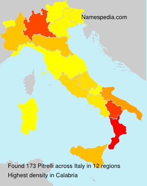 Surname Pitrelli in Italy Surname Pitrelli in Italy