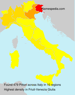 Surname Pitton in Italy Surname Pitton in Italy