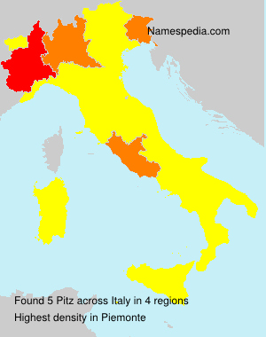 Surname Pitz in Italy Surname Pitz in Italy