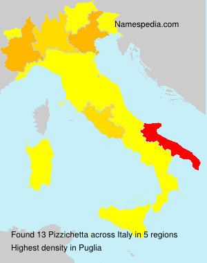 Surname Pizzichetta in Italy Surname Pizzichetta in Italy